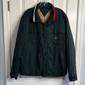 Vintage Tommy Hilfiger Men's Forest Green Winter Ski Jacket Large